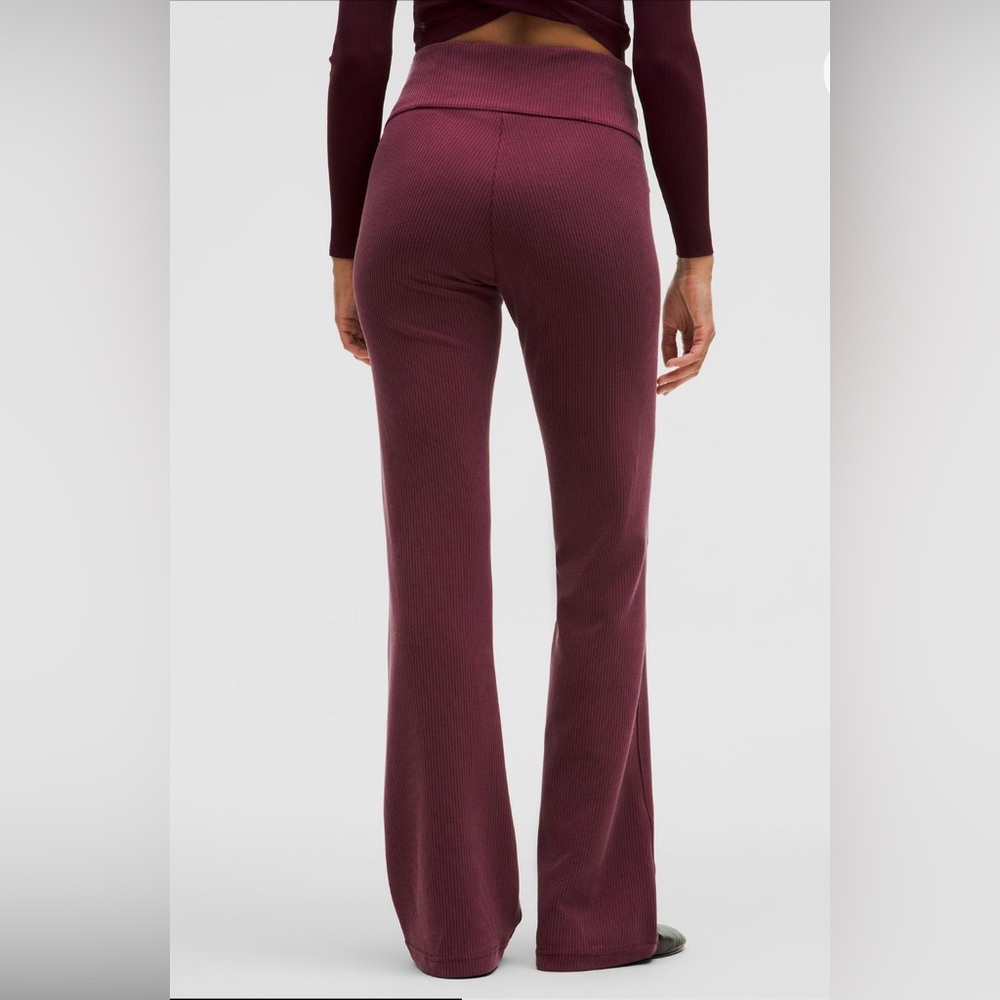NWT Ribbed Softstreme Flared Pant (Regular) - Garnet - Picture 3 of 11